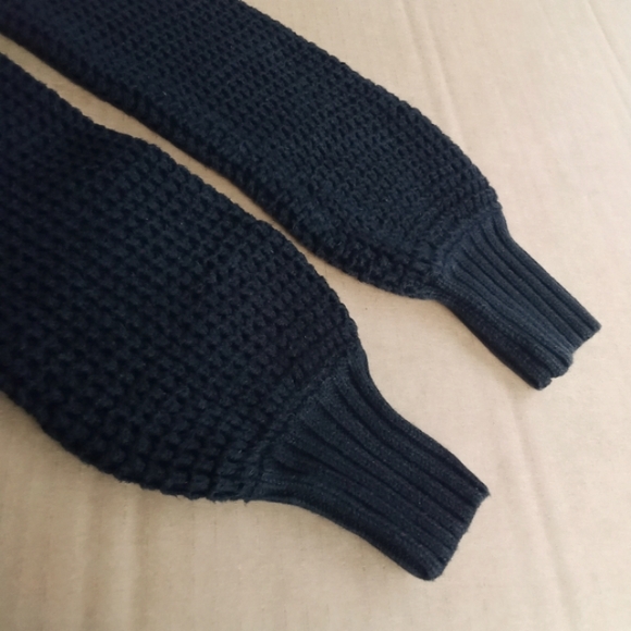 Women's J. Crew Ribbed Black V Neck Sweater Puff Sleeves Size Small - Picture 7 of 12